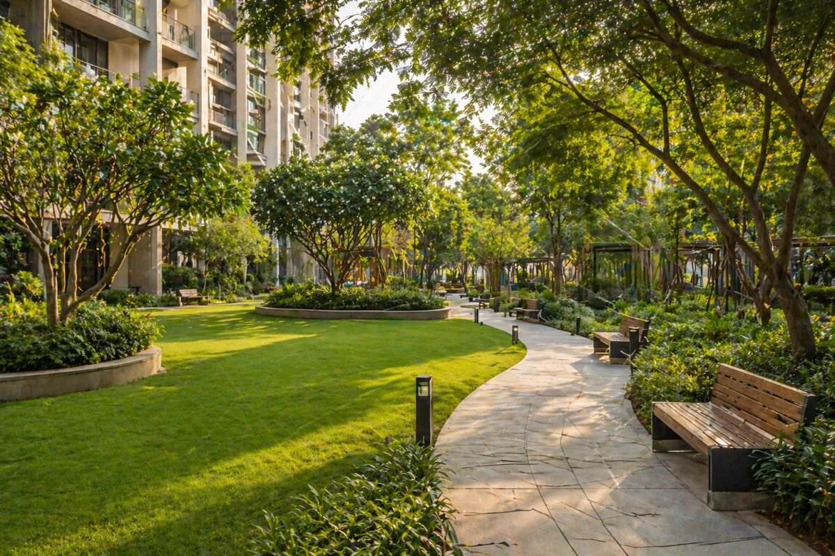 Godrej Alira landscaped open spaces low density living Gurgaon