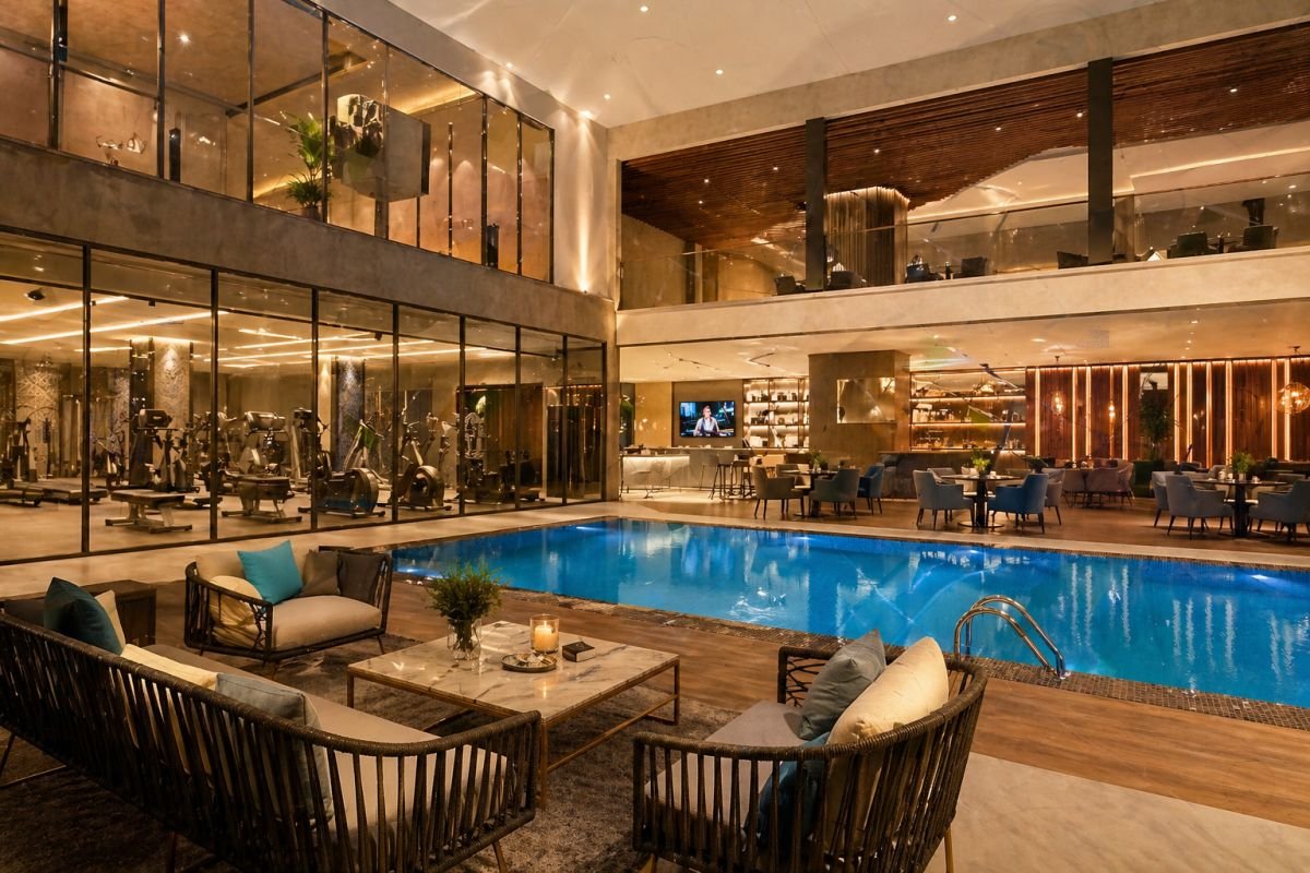 Godrej Icon Club Aqua clubhouse swimming pool gym Gurgaon