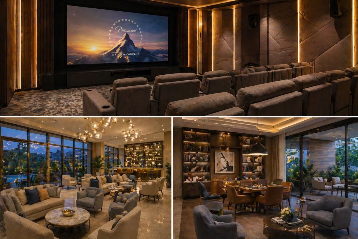 Godrej Meridien clubhouse luxury amenities mini theatre dining Gurgaon