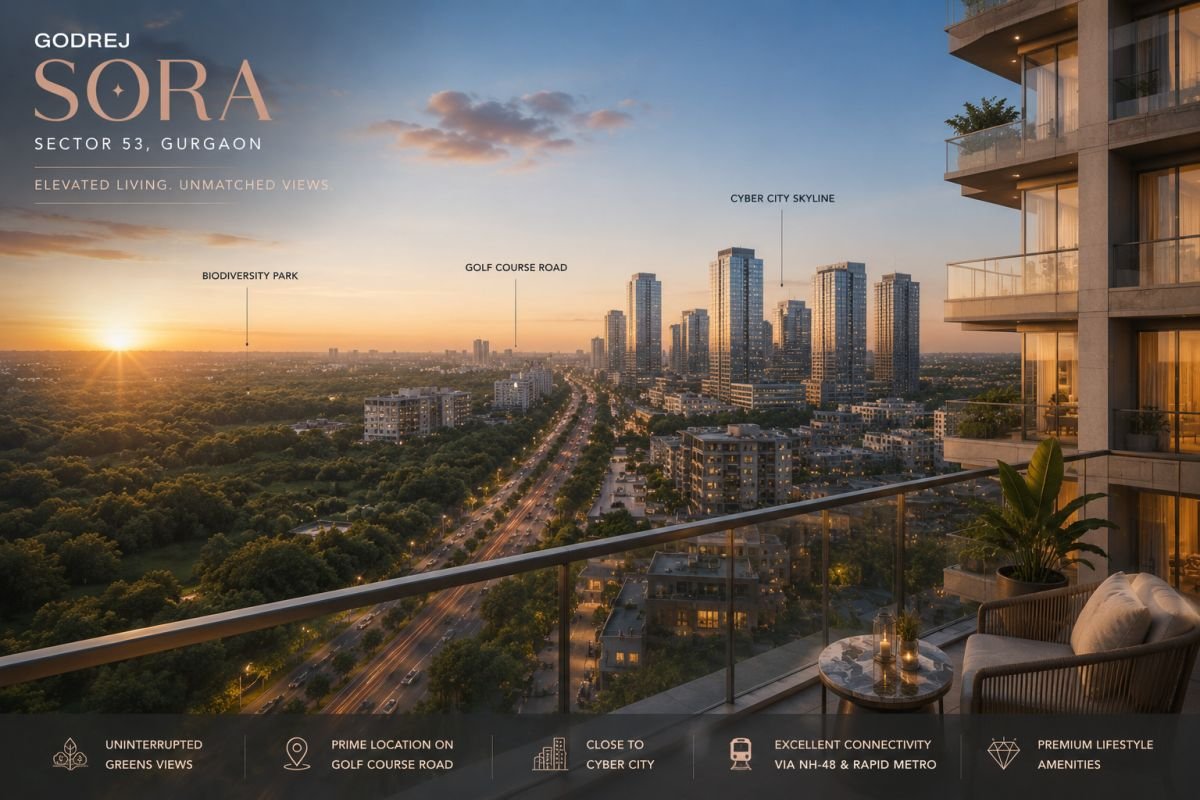 Godrej Sora overlooking Golf Course Road Gurgaon