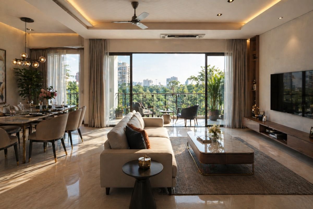 Godrej Summit apartment balcony view greenery and natural light