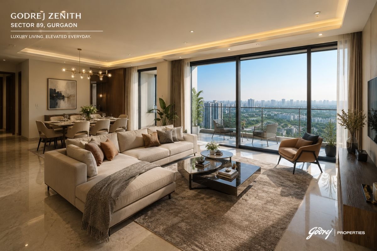 Spacious apartment layout and modern interiors at Godrej Zenith Gurgaon