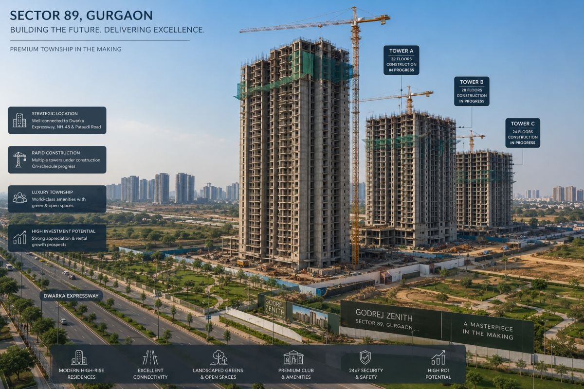 Godrej Zenith construction progress in Sector 89 Gurgaon