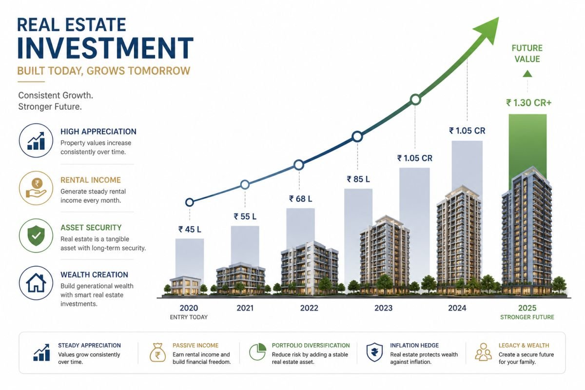 Gurgaon real estate price growth trend showing upward appreciation