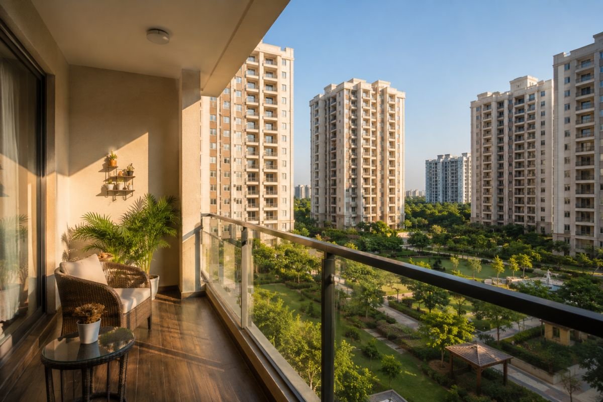 Spacious balcony and open tower spacing at Ireo The Corridors Gurgaon