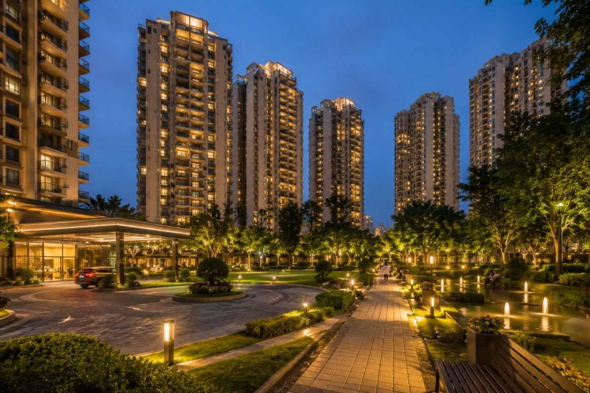 Evening residential ambience at Ireo Victory Valley Gurgaon