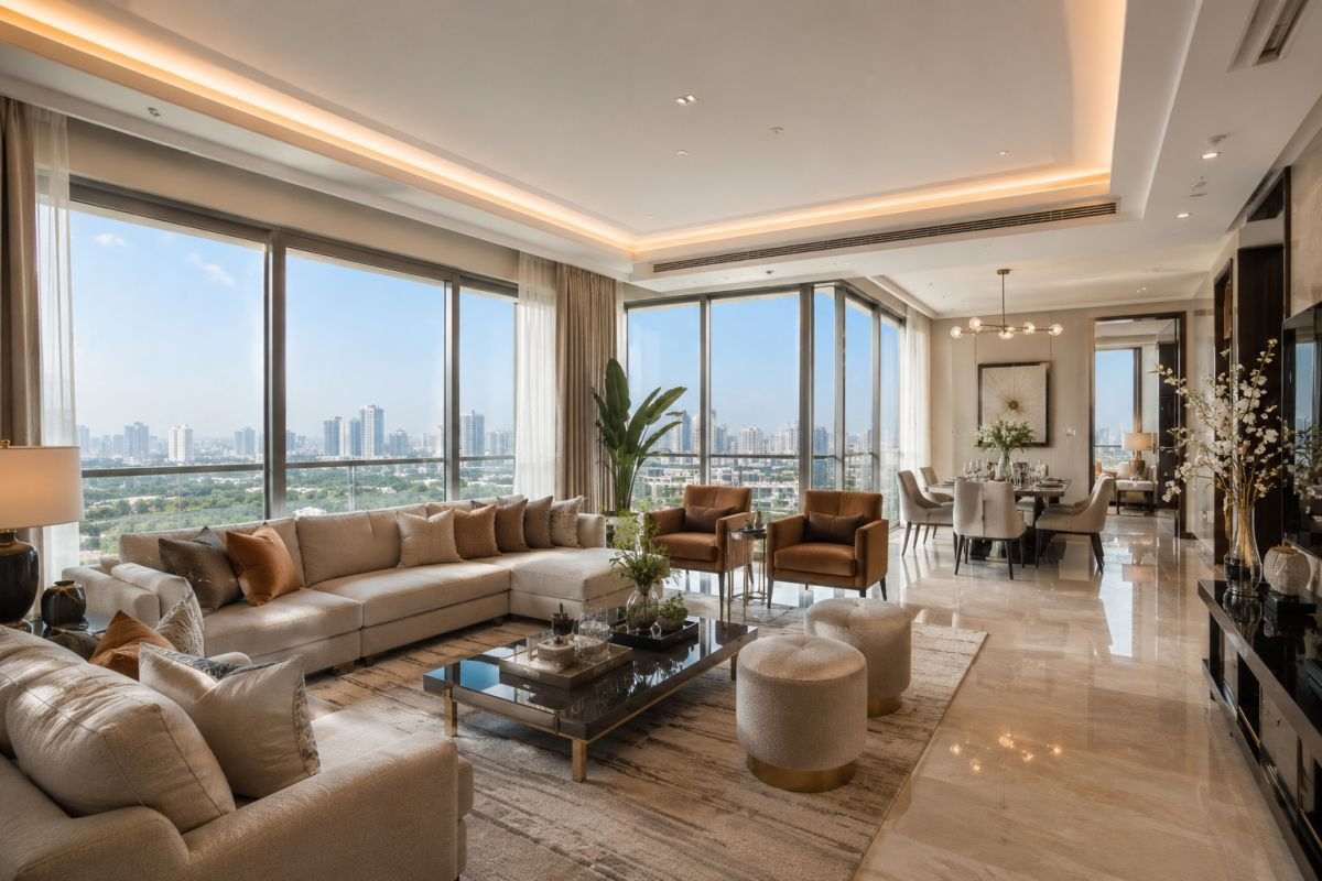 Large luxury apartment interior at Ireo Victory Valley Gurgaon