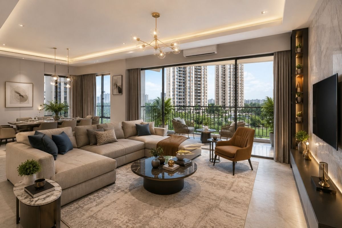 Spacious living room design at Joyville Gurugram