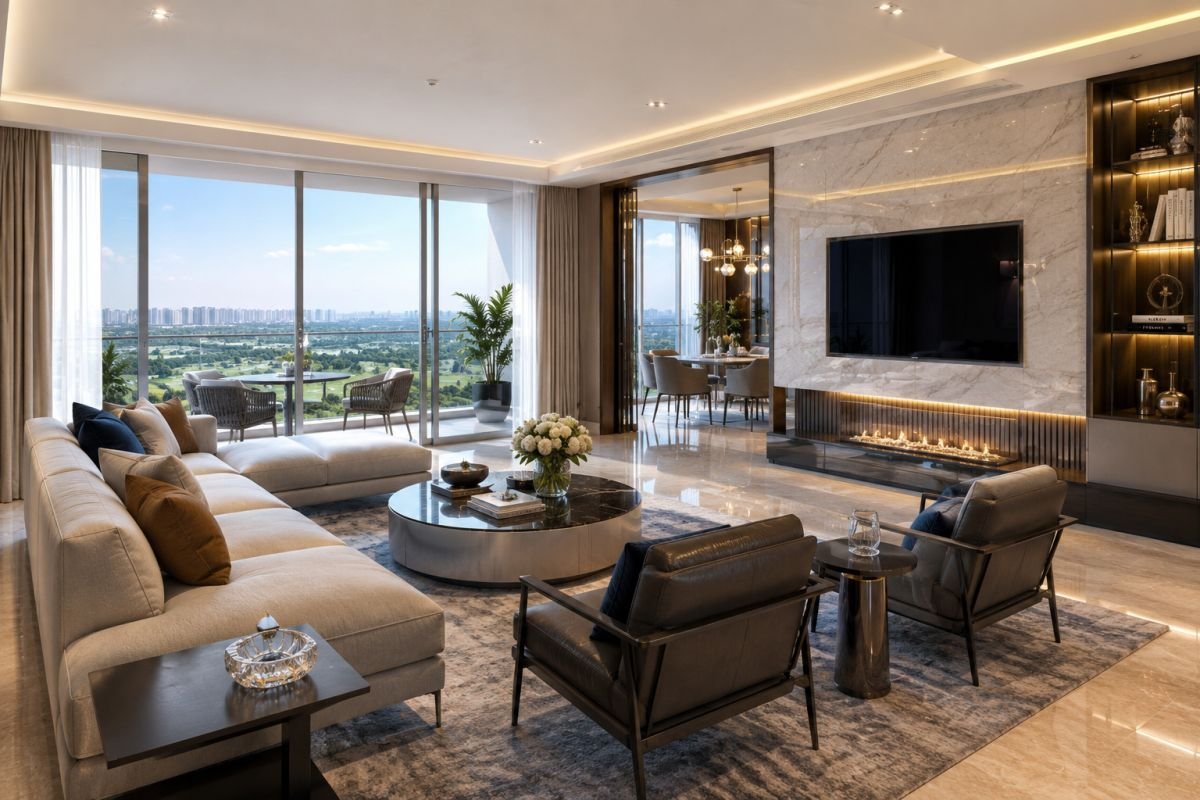 Spacious apartment interior at M3M Heights Gurgaon