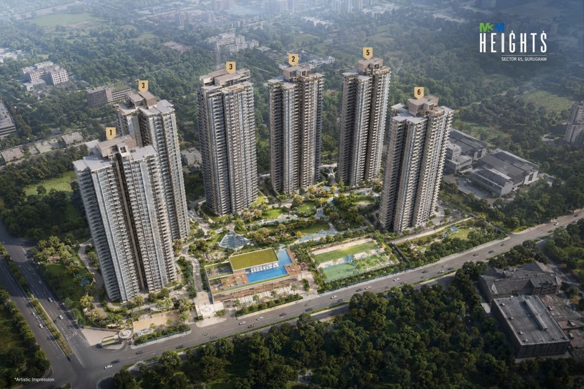 M3M Heights master plan and township layout