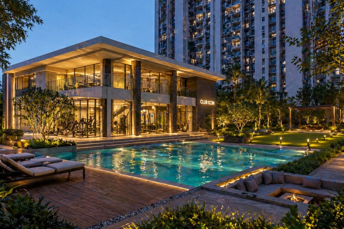 M3M Icon Gurgaon clubhouse swimming pool gym landscaped amenities