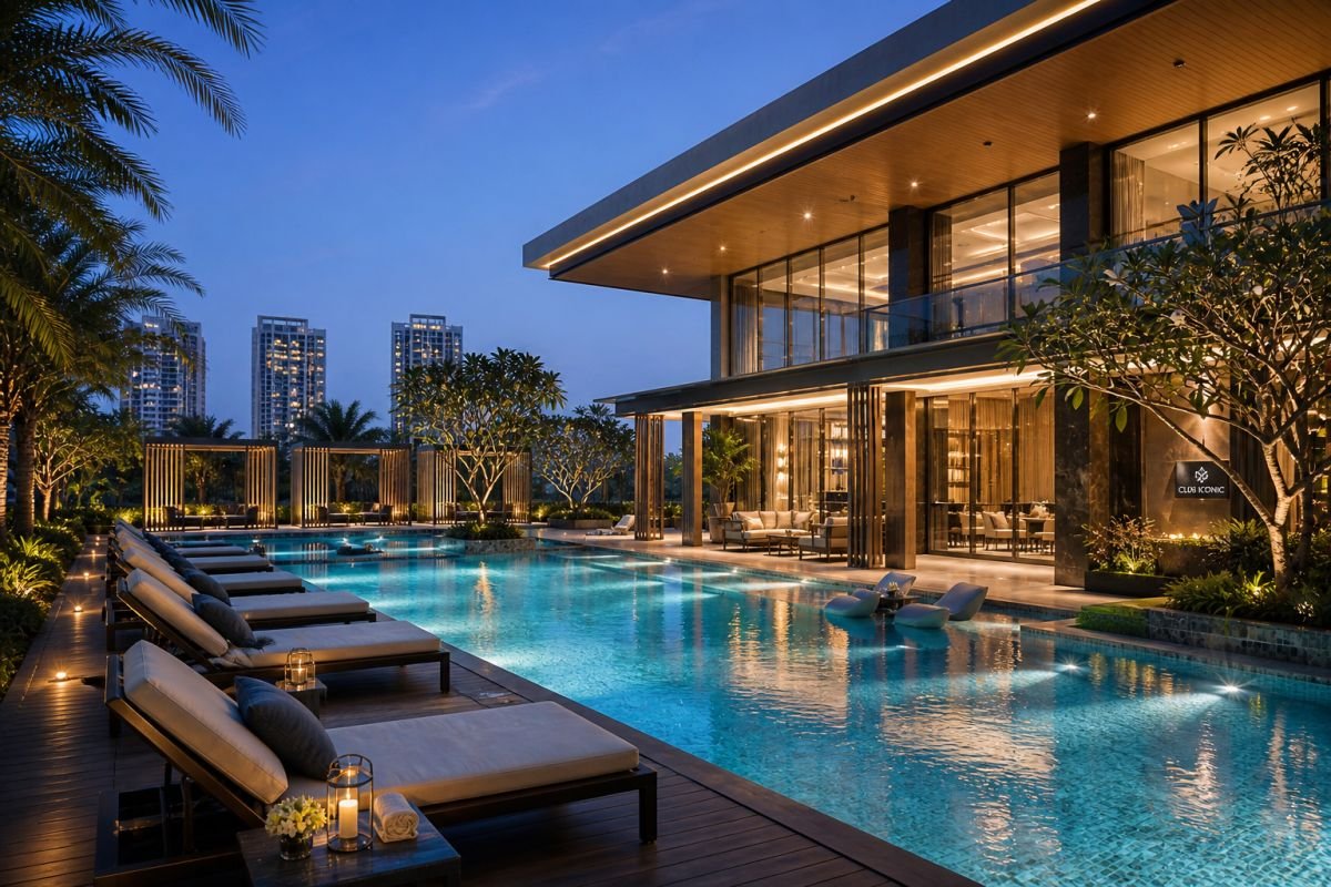 M3M Ikonic premium lounge pool and clubhouse amenities