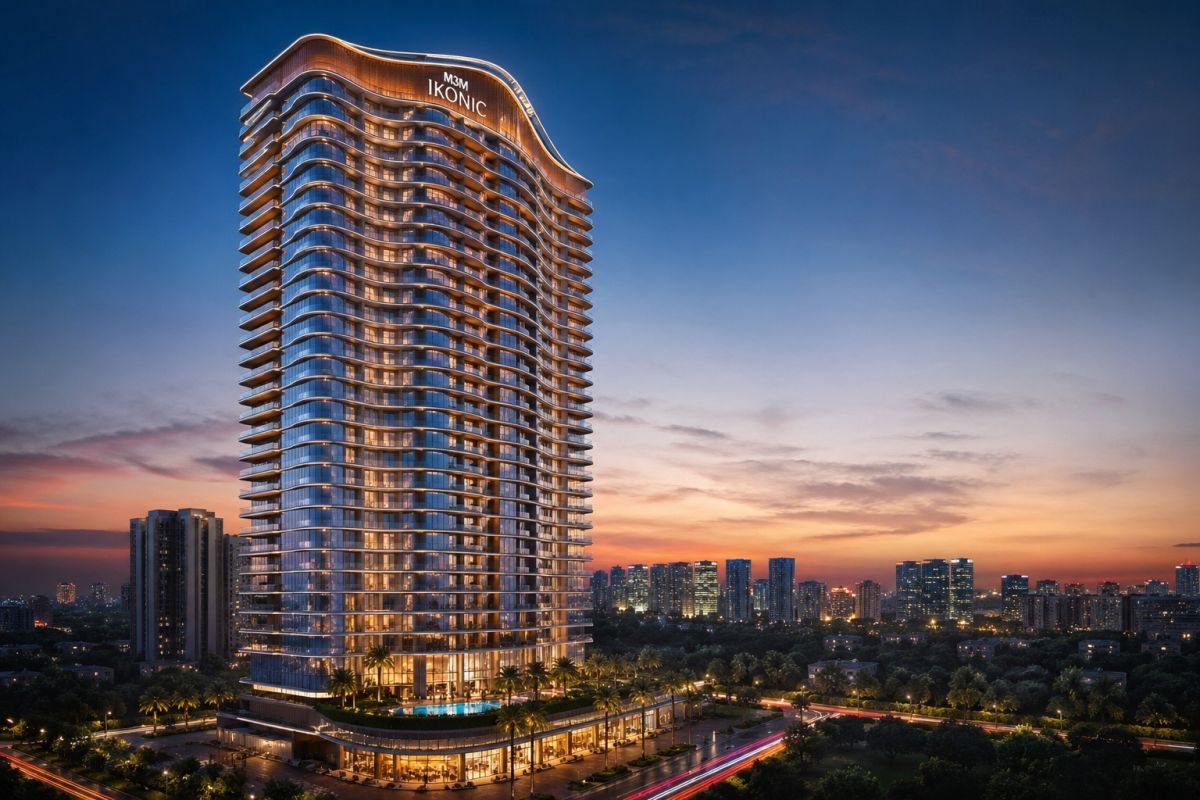 M3M Ikonic iconic ripple tower design in Gurgaon skyline