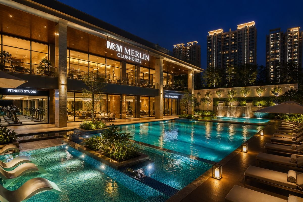M3M Merlin clubhouse pool gym amenities luxury residential Gurgaon