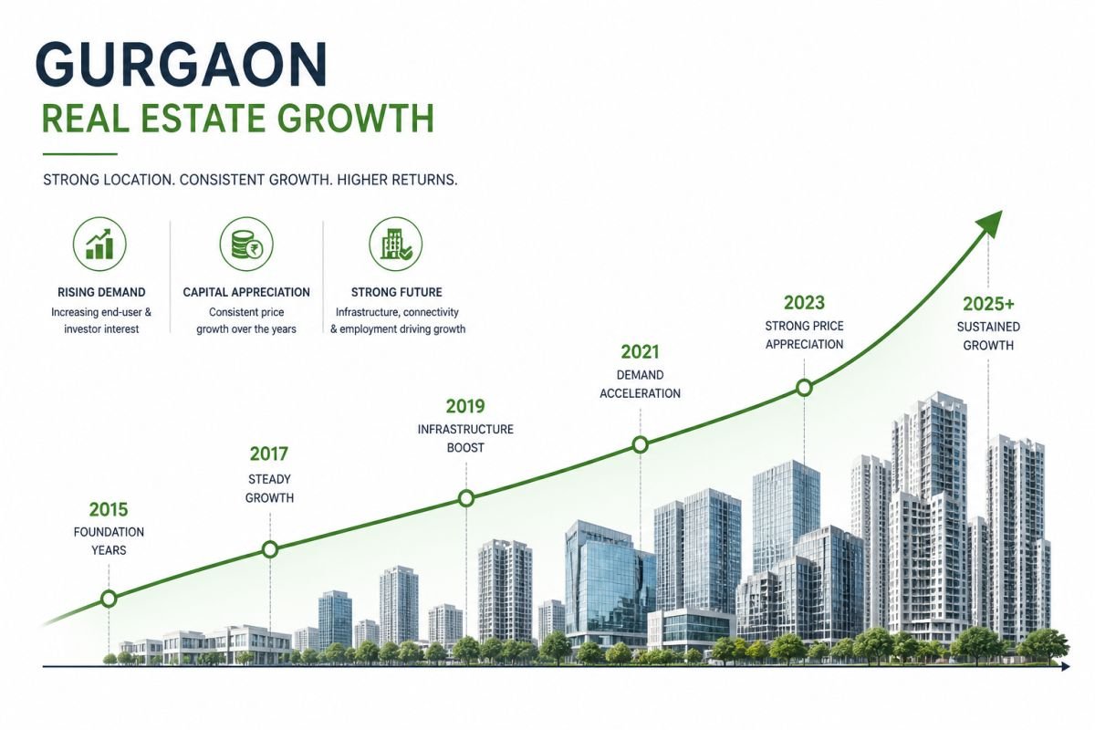 M3M Merlin Gurgaon investment growth rental yield and appreciation graph