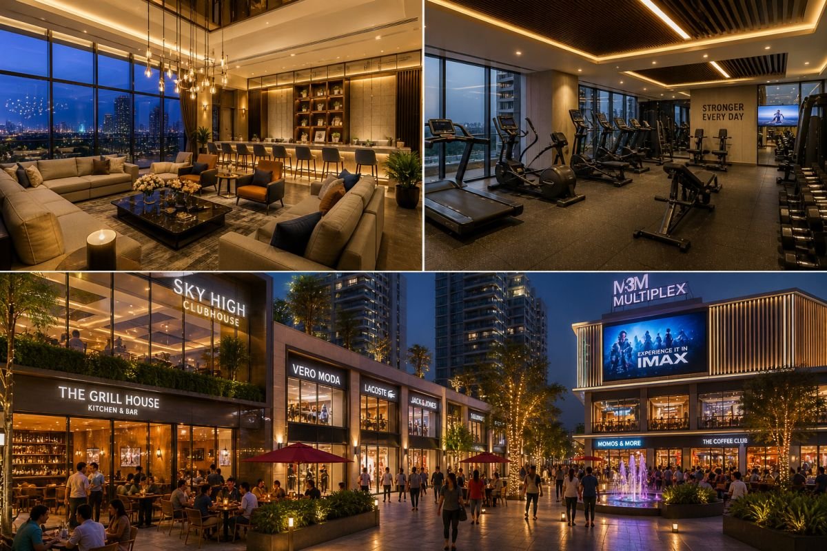 M3M Sky Lofts clubhouse retail multiplex lifestyle amenities Gurgaon
