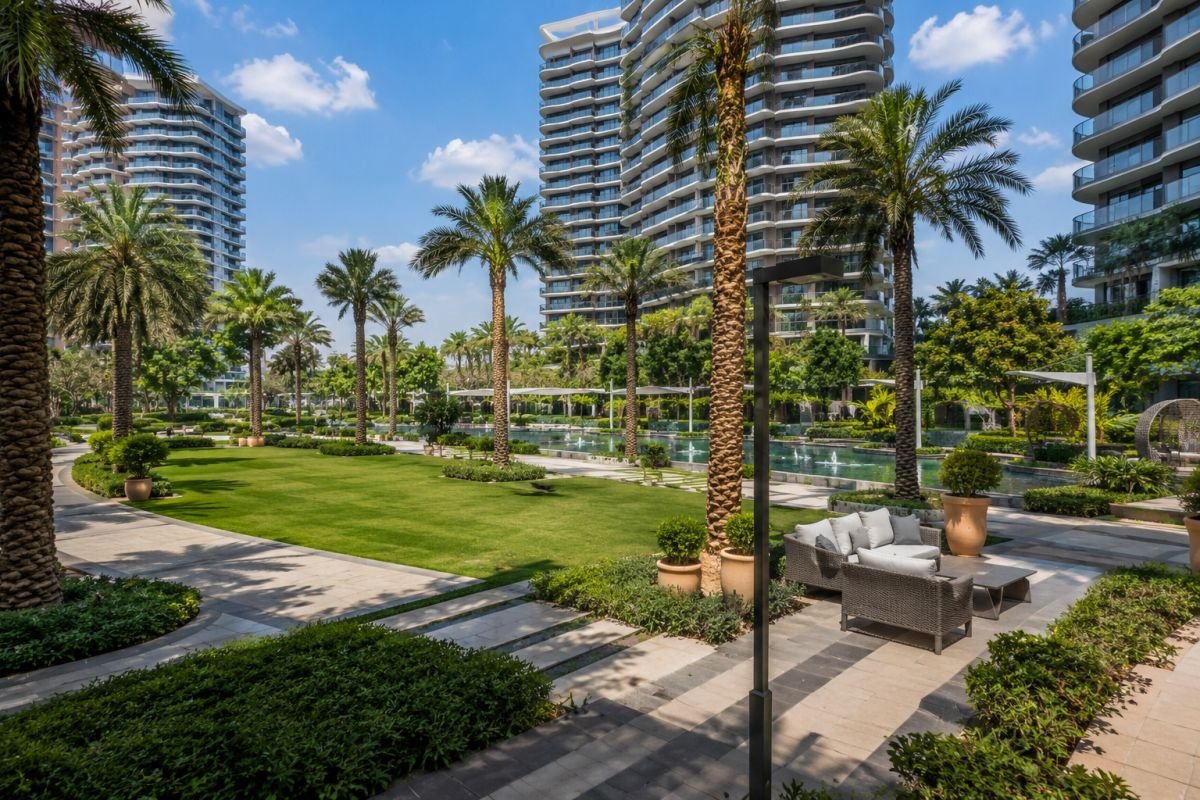 Landscaped open spaces at M3M The Marina Gurgaon