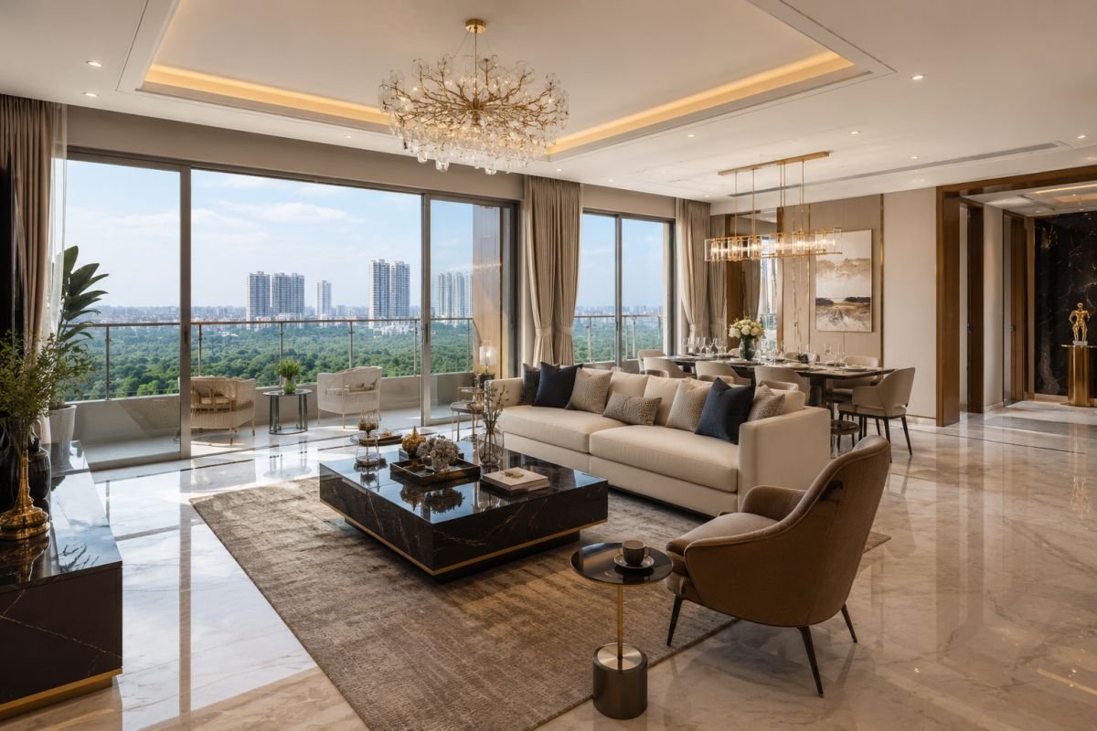 Spacious 3 BHK apartment layout at Navraj The Kingstown Heights Gurgaon