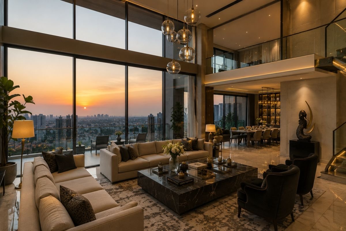 Penthouse skyline view from Oyster Grande Gurgaon