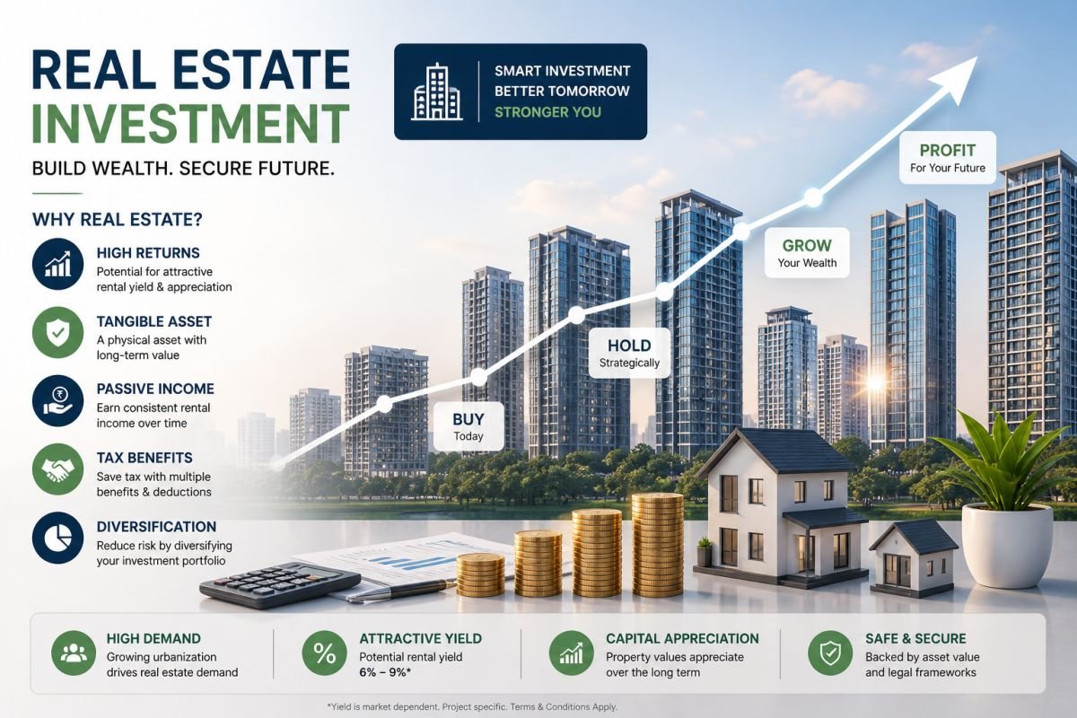 rental yield real estate investment Gurgaon studio apartment ROI graph
