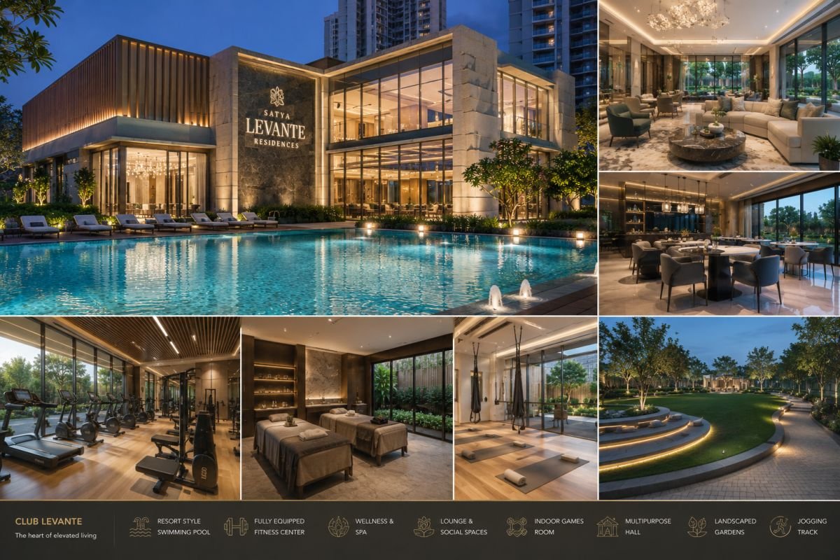 Clubhouse and lifestyle amenities at Satya Levante Residences Sector 104 Gurgaon