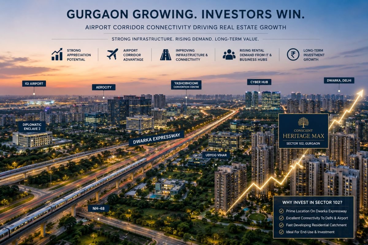 Investment growth potential near Sector 102 Gurgaon and airport corridor