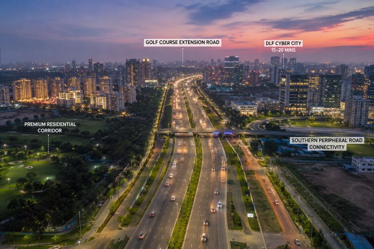 Sector 63A Gurgaon connectivity near Golf Course Extension Road