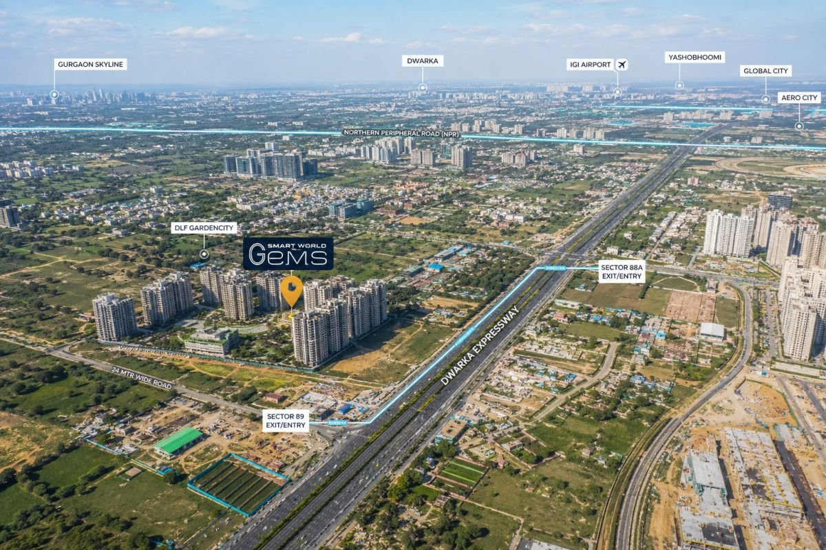 Smart World Gems location advantage near Dwarka Expressway