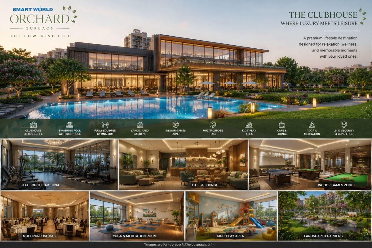 Clubhouse and lifestyle amenities at Smart World Orchard Gurgaon
