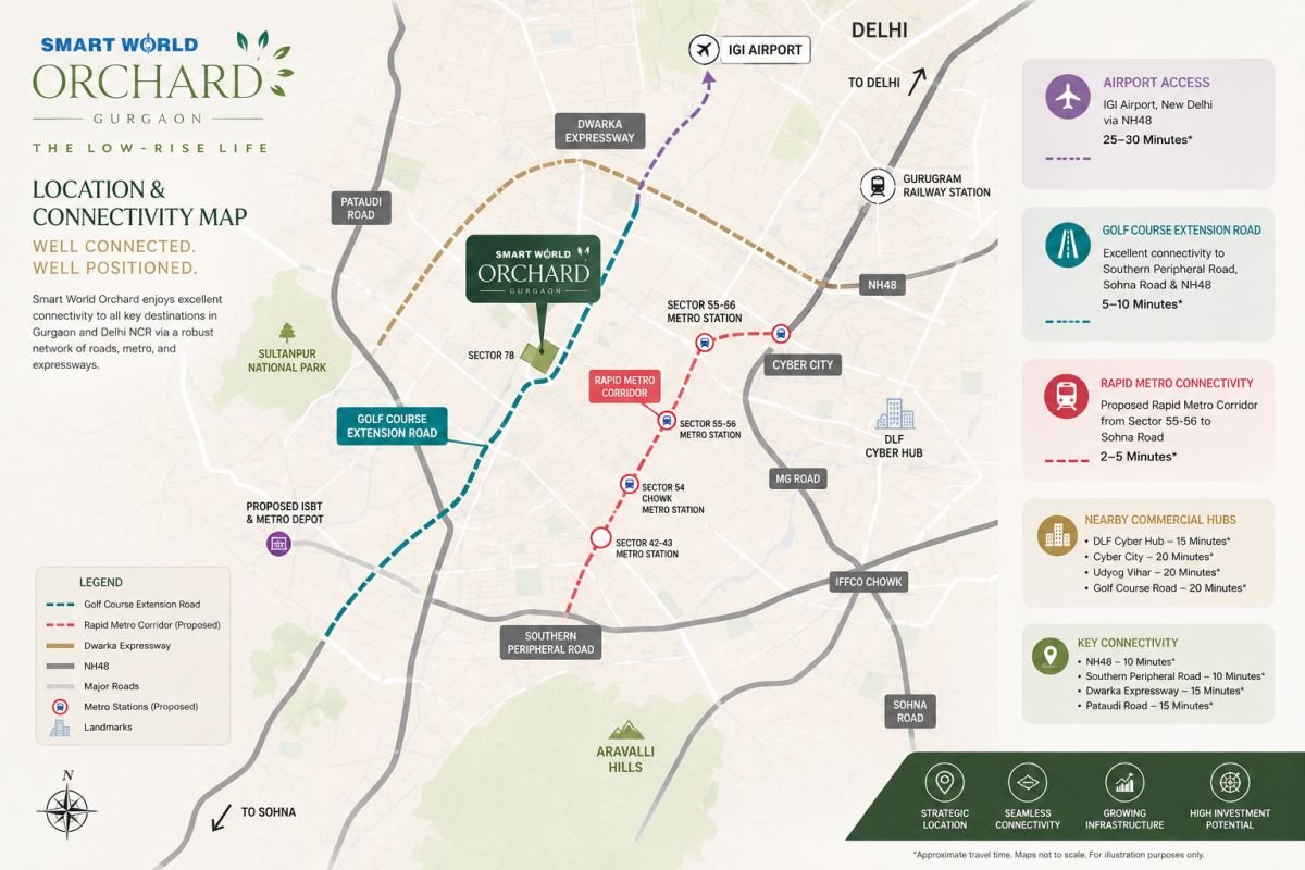 Smart World Orchard location near Golf Course Extension Road Gurgaon
