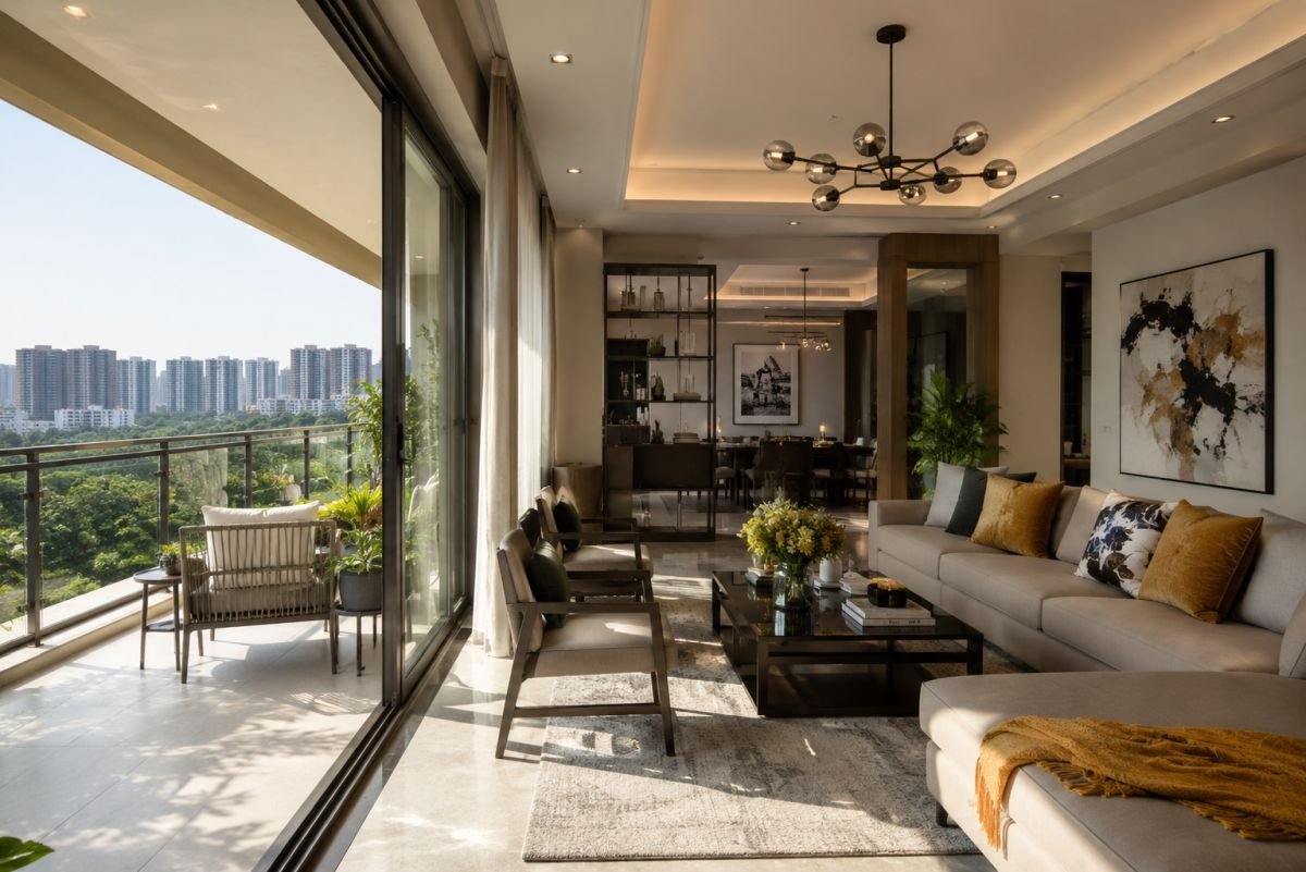Spacious luxury apartment interior at DLF The Ultima Gurgaon