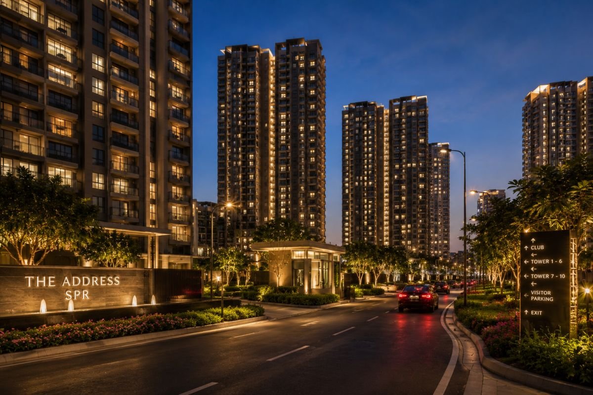 Luxury residential community evening ambience on SPR Gurgaon