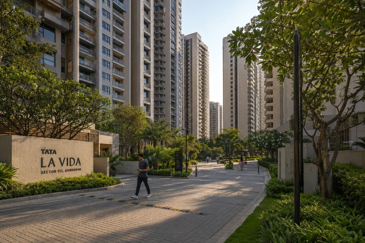 Ground-level view of Tata La Vida Sector 113 Gurgaon