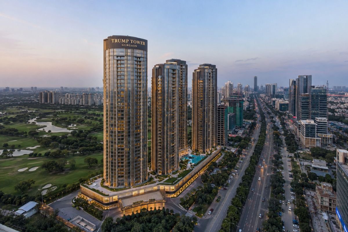 Aerial view of Trump Tower Gurgaon Sector 65