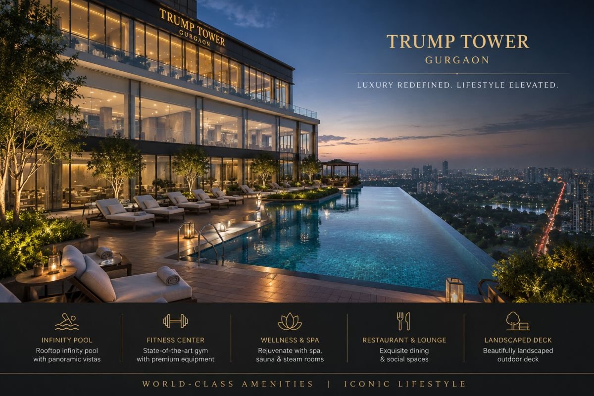 Trump Tower Gurgaon clubhouse and infinity pool