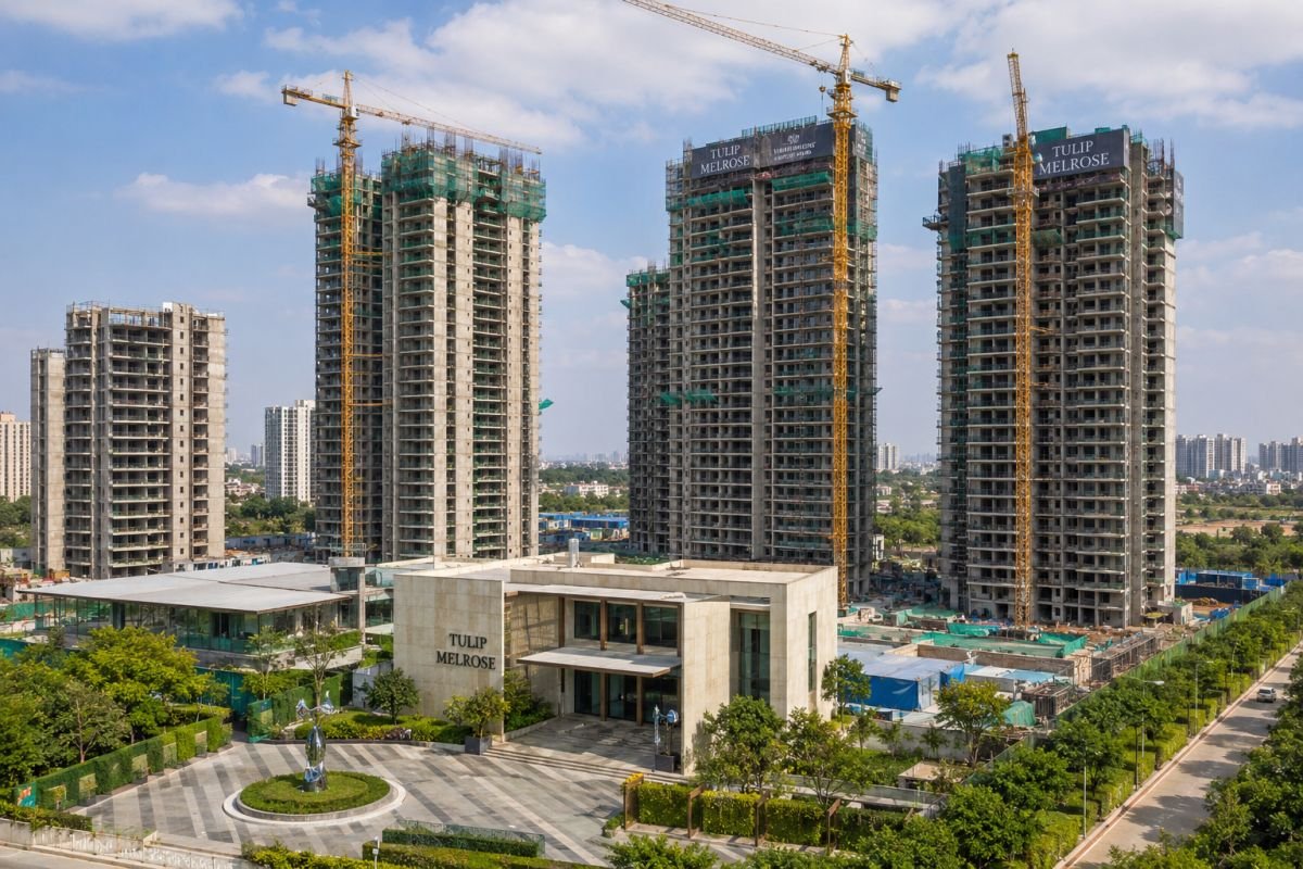 Tulip Melrose construction progress in Sector 70 Gurgaon