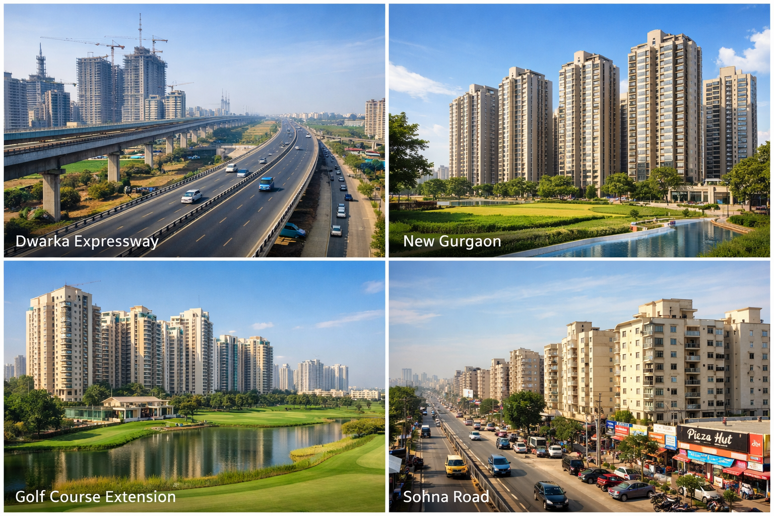 Dwarka Expressway New Gurgaon Golf Course Extension and Sohna Road investment comparison 2026