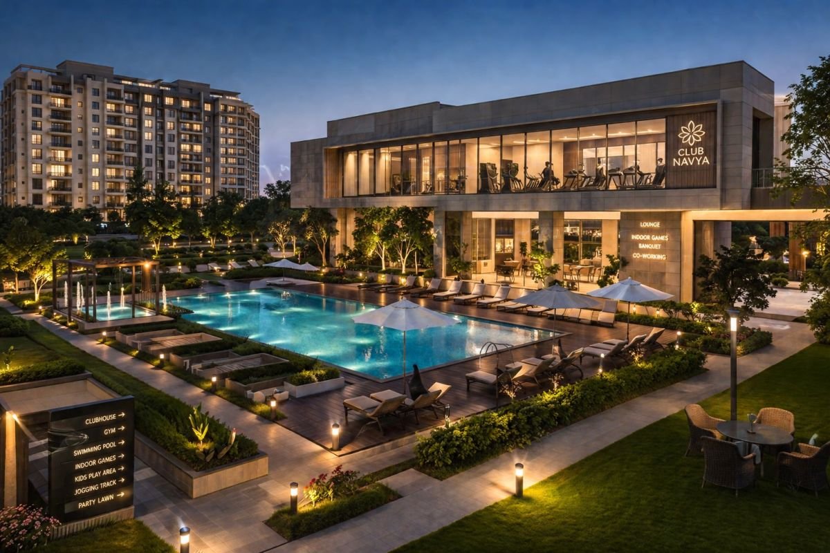 Birla Navya clubhouse amenities gym pool landscaped gardens Gurgaon