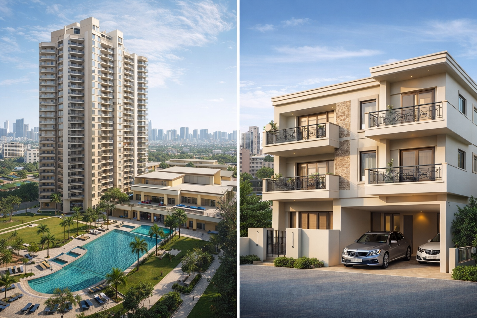 Builder floor vs apartment in Gurgaon comparison 2026