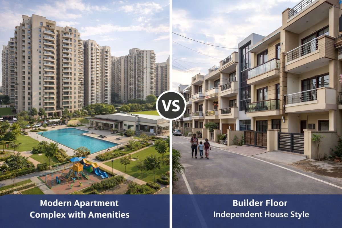 builder floor vs apartment comparison Gurgaon housing types