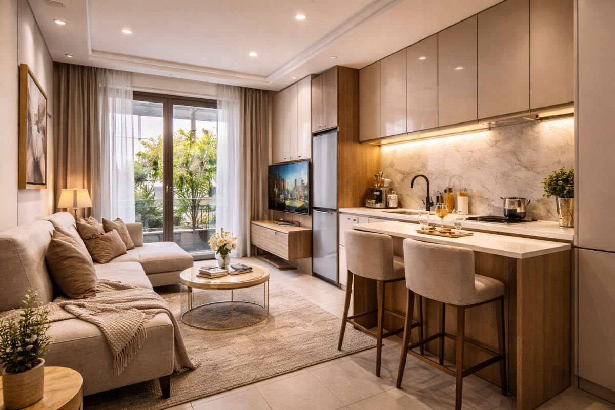 compact luxury apartment interior premium fittings Gurgaon