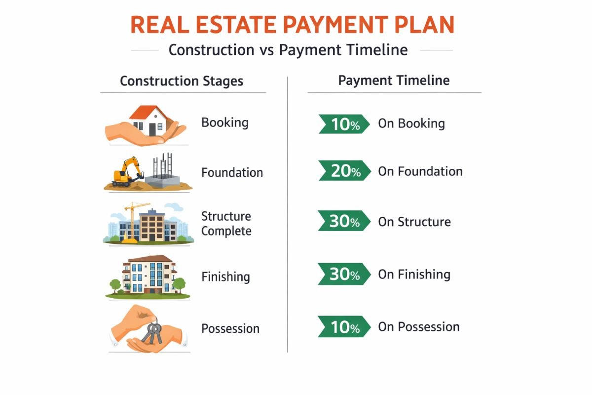 construction linked plan vs subvention plan visual real estate payment comparison