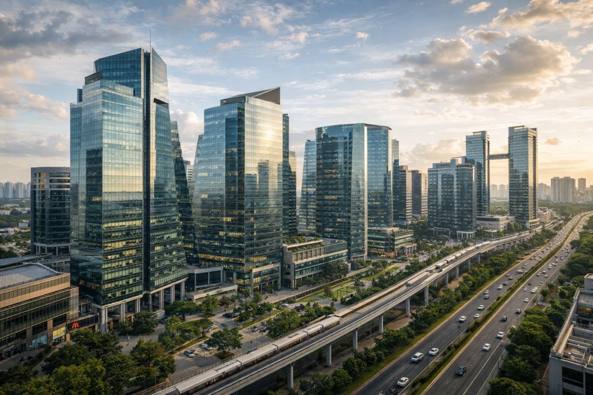DLF Cyber City Gurgaon office buildings rental demand hub