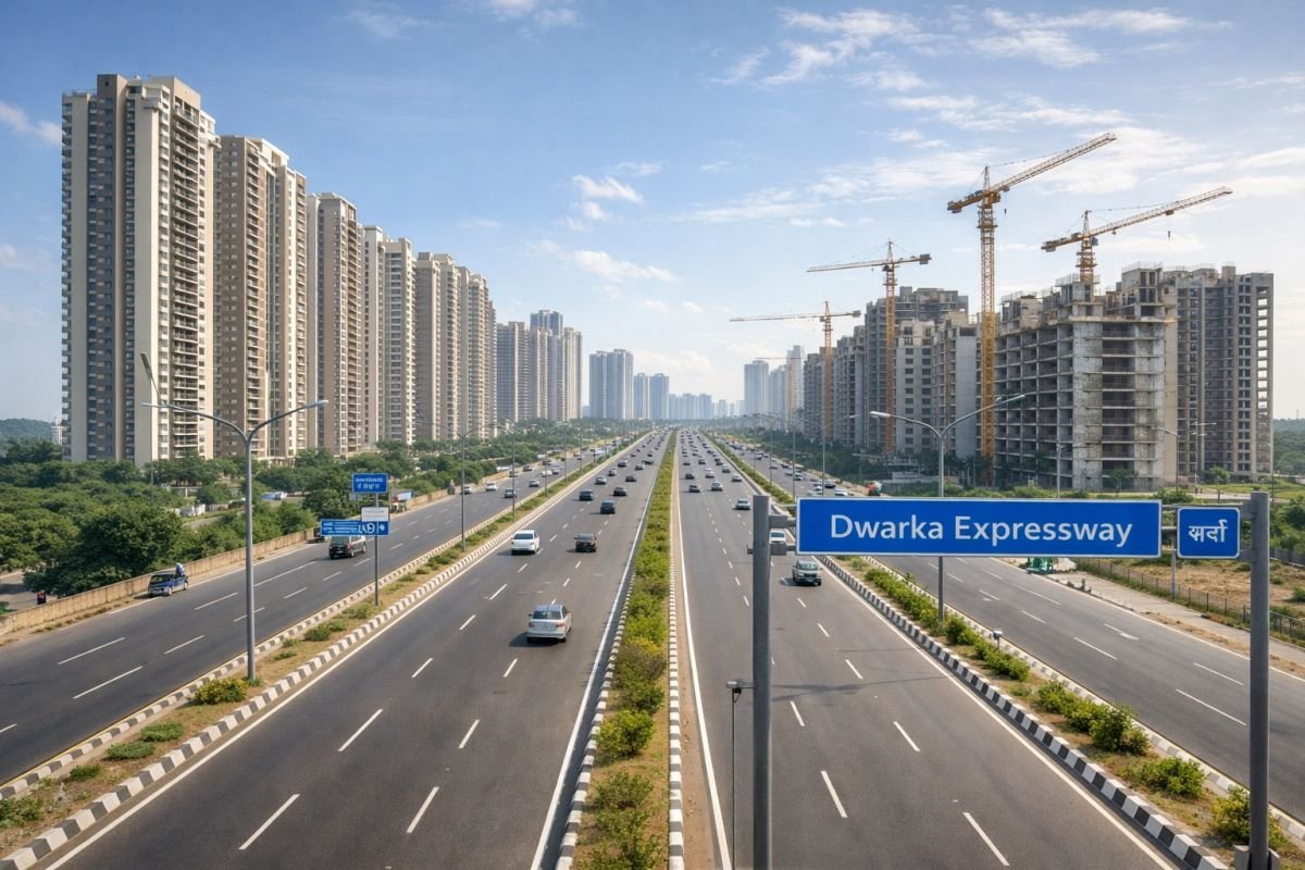 Dwarka Expressway Gurgaon infrastructure development high rise projects roads connectivity