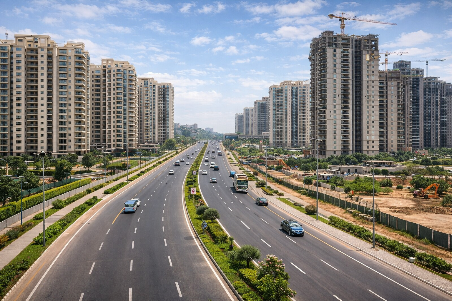Dwarka Expressway Gurgaon sectors 37D and 102 showing infrastructure led growth