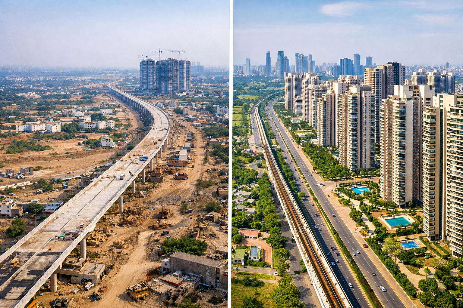 Dwarka Expressway vs Golf Course Extension Road property investment comparison Gurgaon