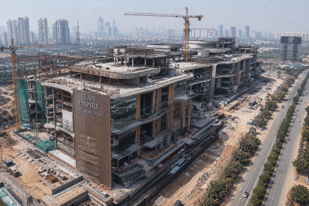 Elan Empire Gurgaon under construction commercial project progress