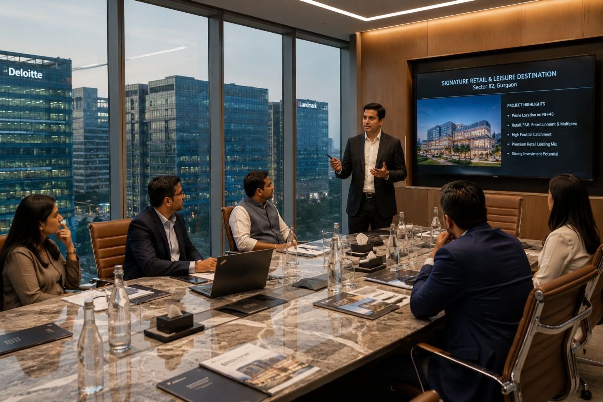 Commercial real estate investment scene for luxury retail mall in Gurgaon