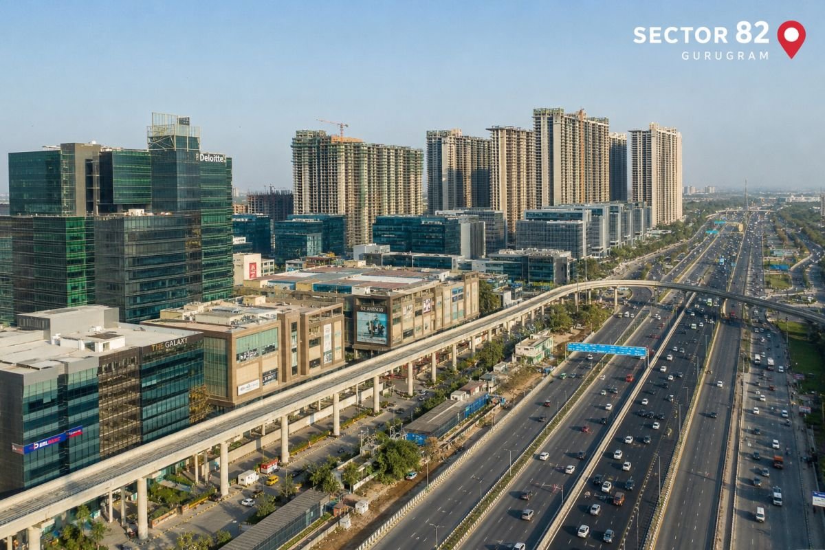 Sector 82 Gurgaon connectivity near NH-48 and Dwarka Expressway