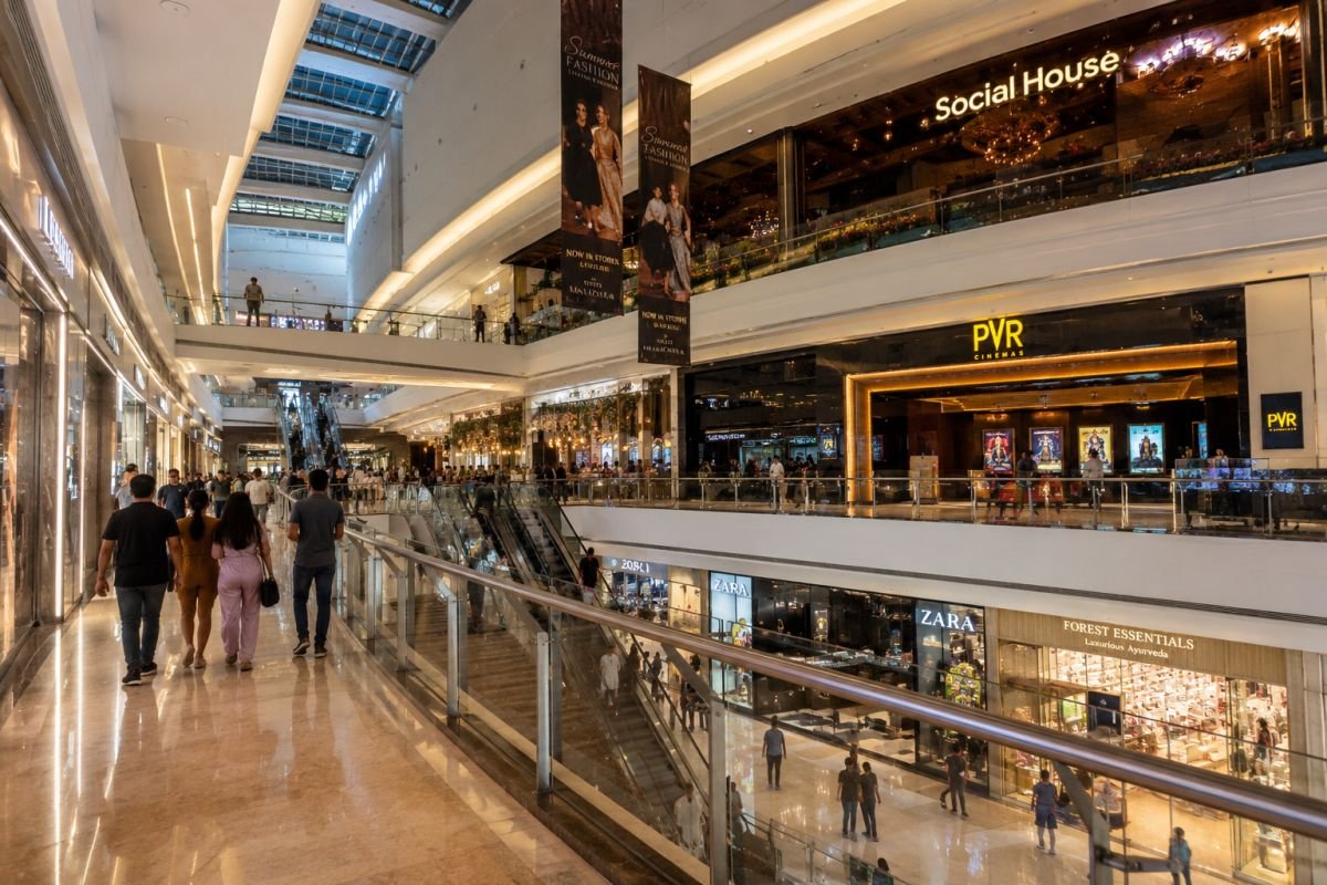 Luxury retail and entertainment zone inside Elan Imperial Gurgaon